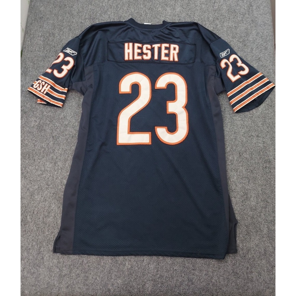 Vtg Chicago Bears Devin Hester #23 Jersey Reebok NFL Mens 54 Blue Flaws